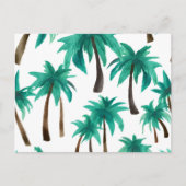 Carte Postale Palmier Aquarelle moderne simple (Devant)