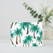 Carte Postale Palmier Aquarelle Simple Moderne (Debout devant)