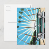 Carte Postale Palmier d'art pop corvair (Devant / Derrière)