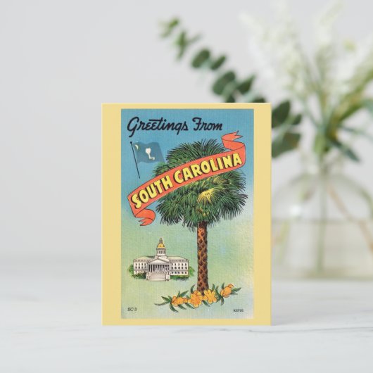 Carte Postale Palmier de chou de Caroline du Sud (Debout devant)