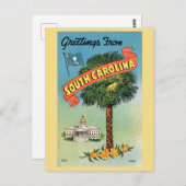 Carte Postale Palmier de chou de Caroline du Sud  (Devant / Derrière)