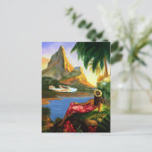 Carte Postale Palmier de palmier vintage Tropical Hawaï (Debout devant)