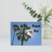 Carte Postale Palmier de remerciement Auréole de soleil tropical (Debout devant)