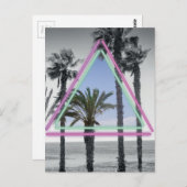 Carte Postale Palmier néon (Devant / Derrière)