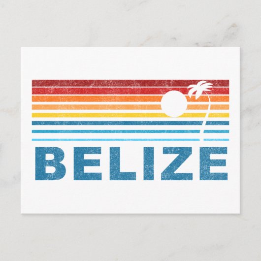 Carte Postale Palmier rétro Belize (Devant)