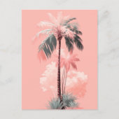 Carte Postale palmier rose (Devant)