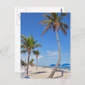 Carte Postale Palmier sur la plage (Devant / Derrière)