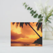 Carte Postale Palmier sur l'eau (Debout devant)