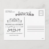 Carte postale Palmier Tropicale Enregistrer la Dat (Dos)