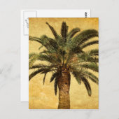 Carte Postale Palmier vintage - Modèle Customisé tropical (Devant / Derrière)