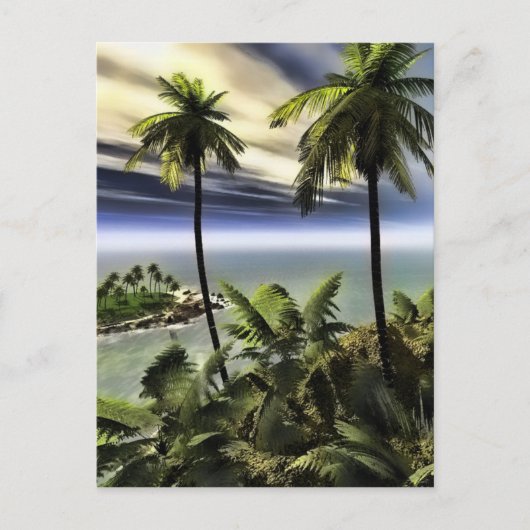 Carte Postale palmiers (Devant)