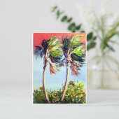 Carte Postale Palmiers au vent (Debout devant)