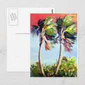 Carte Postale Palmiers au vent (Devant / Derrière)
