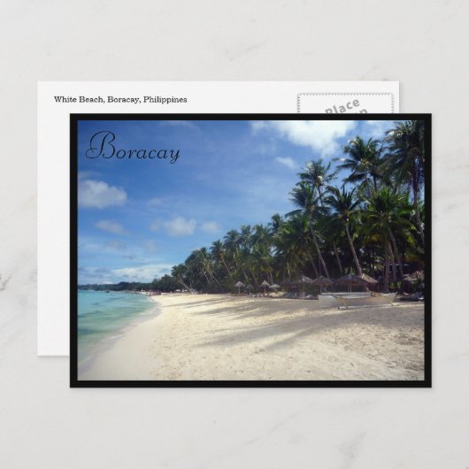 Carte Postale palmiers boracay (Devant / Derrière)