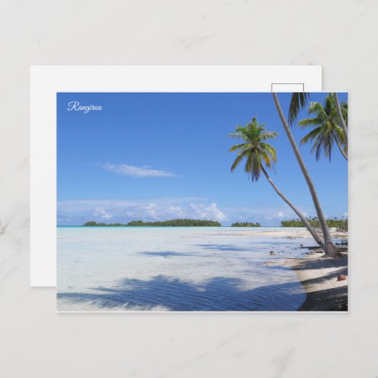 Carte Postale Palmiers de Rangiroa (Devant / Derrière)