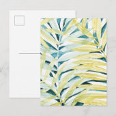 Carte Postale Palmiers éclairés - Palmiers Feuilles (Devant / Derrière)