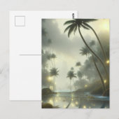 Carte Postale Palmiers et Foggy d'Océan (Devant / Derrière)