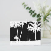 Carte Postale Palmiers noirs et blancs (Debout devant)