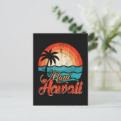 Carte Postale Palmiers Plage Hawaïenne (Debout devant)