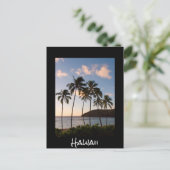 Carte Postale Palmiers soleil hawaïen avec texte (Debout devant)