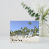 Carte Postale palmiers sur une plage tropicale (Debout devant)