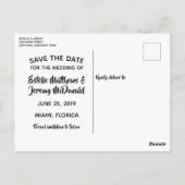 Carte Postale Palmiers tropicaux Enregistrer la date Annonce Car (Dos)