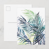 Carte Postale Palmiers Twilight - Feuilles tropicaux (Devant / Derrière)