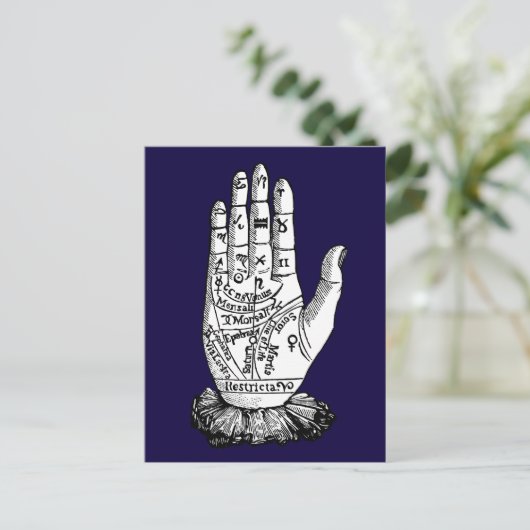 Carte Postale Palmistry Chart, 1885 (Debout devant)