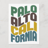 Carte Postale Palo Alto Californie Retro Wave (Devant)