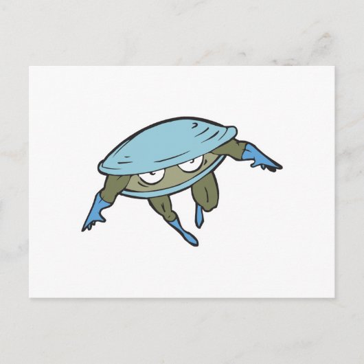 Carte Postale palourde superhero (Devant)