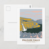 Carte Postale Palouse Falls State Park Washington Vintage (Devant / Derrière)