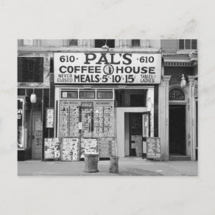 Carte Postale Pal's Coffee House, 1939