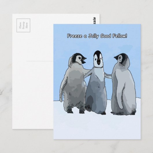Carte Postale Pals de pingouin (Devant / Derrière)