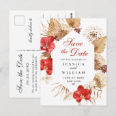 Carte Postale Pampas Grass Red Orchids (Devant / Derrière)