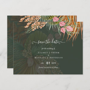 Carte Postale Pampas Tropical Grass Terracotta Mariage