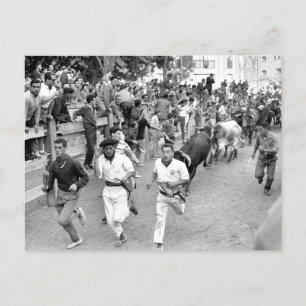 Carte Postale Pampelune Espagne Courir des taureaux