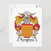 Carte Postale Pamplona Family Crest (Devant / Derrière)