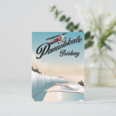 Carte Postale Pamukkale dinde affiche de vacances. (Debout devant)