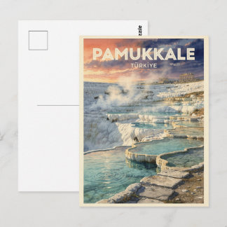Carte Postale Pamukkale Turquie Voyage Rétro