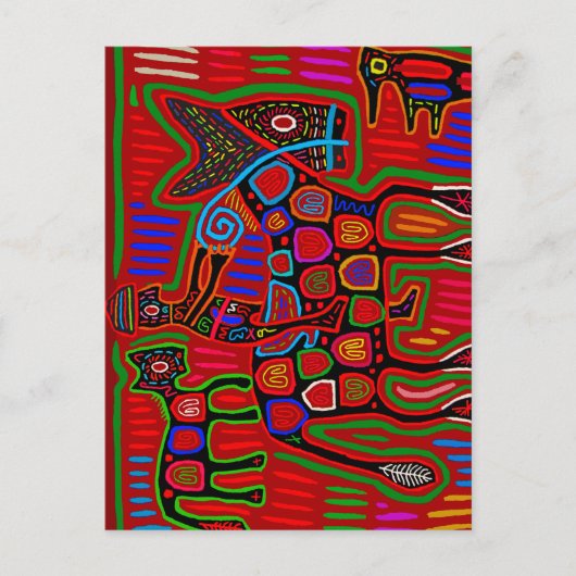 Carte Postale Panama Mola - Sauvez une balade à cheval sur un co (Devant)