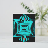 Carte Postale Panama Mola Tortoise - Noir bleu (Debout devant)