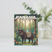Carte Postale Panama Tapir dans le Parc National de Coiba Voyage (Debout devant)