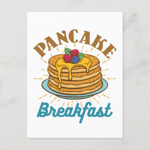 Carte Postale Pancake Breakfast Vintage Pancakes Lover