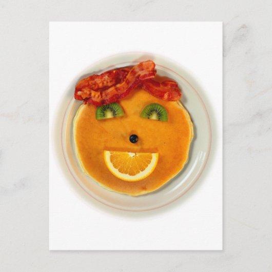 CARTE POSTALE PANCAKE FACE DIETITIAN (Devant)