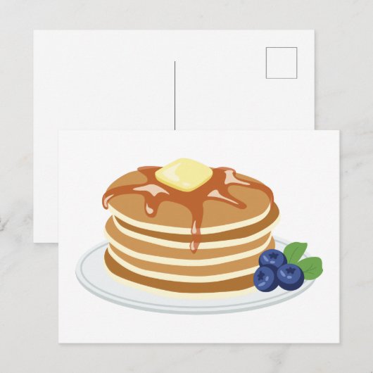 Carte Postale Pancakes (Devant / Derrière)