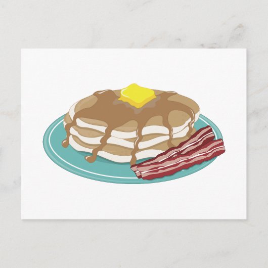 Carte Postale Pancakes Bacon (Devant)