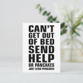 Carte Postale Pancakes d'envoi de lit impossible (Debout devant)
