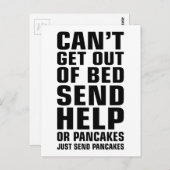 Carte Postale Pancakes d'envoi de lit impossible (Devant / Derrière)