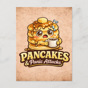 Carte Postale Pancakes et crises de panique - Foodie Fiends