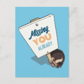 Carte Postale Pancarte de manifestant hérisson déjà nostalgique  (Devant)